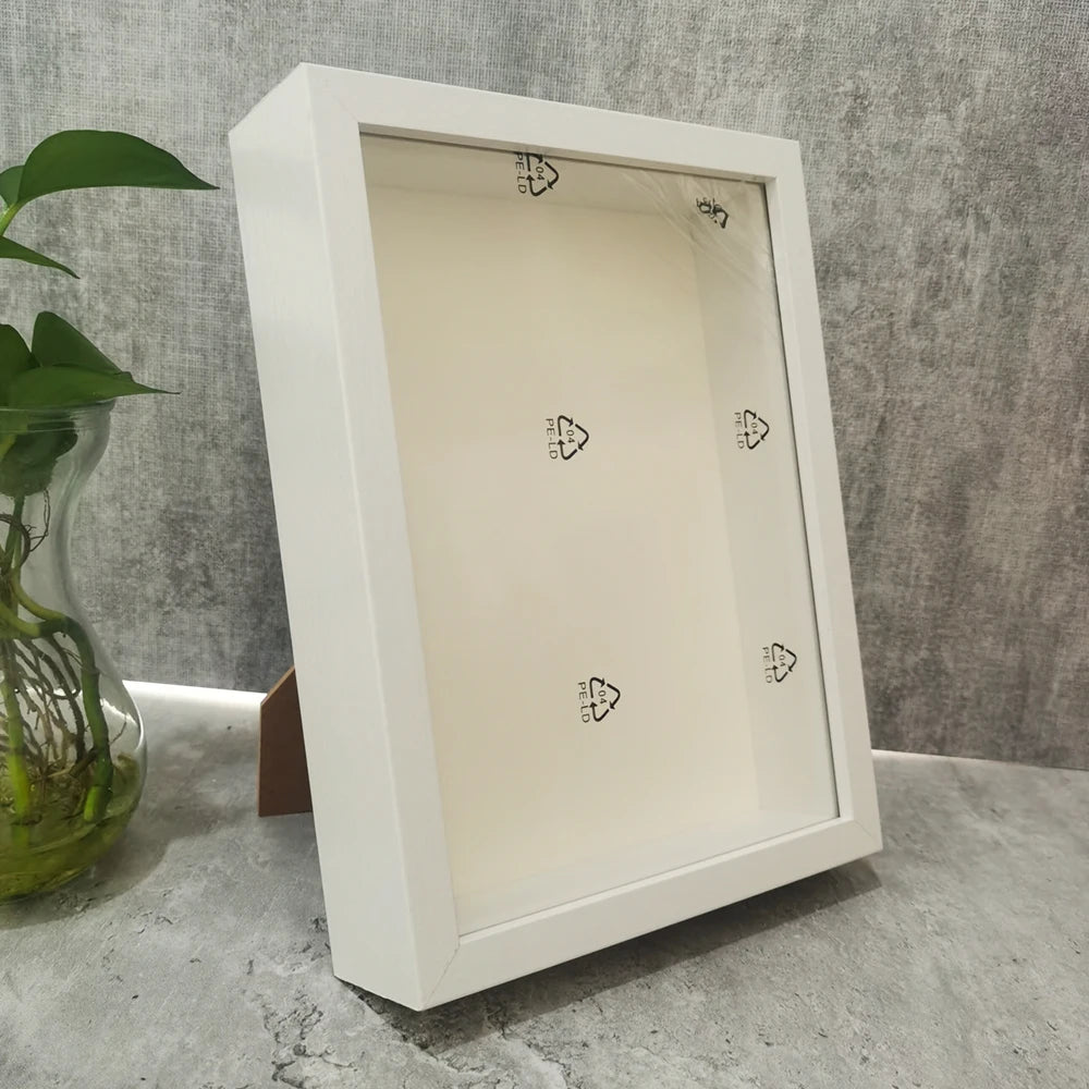 Wooden Shadow Box Photo Frame – Deep Display Frame for Home Decor