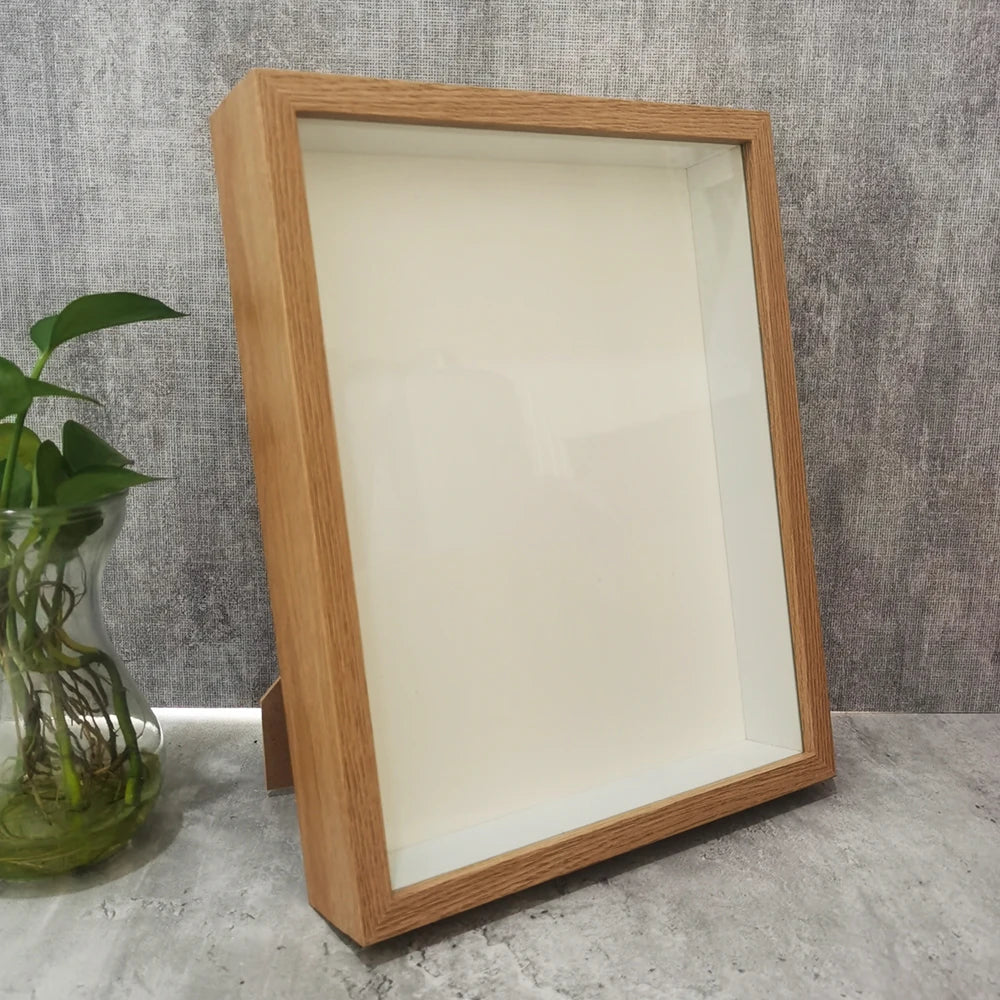 Wooden Shadow Box Photo Frame – Deep Display Frame for Home Decor