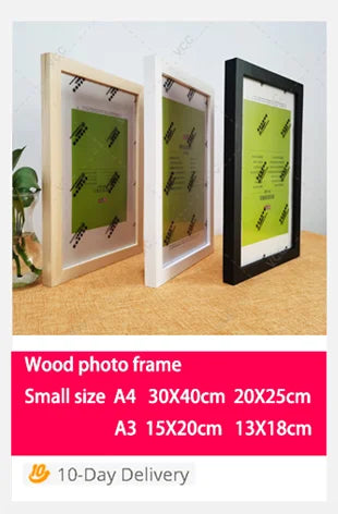 Wooden Shadow Box Photo Frame – Deep Display Frame for Home Decor