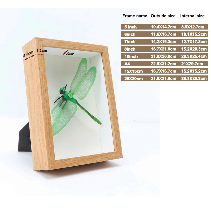 Wooden Shadow Box Photo Frame – Deep Display Frame for Home Decor