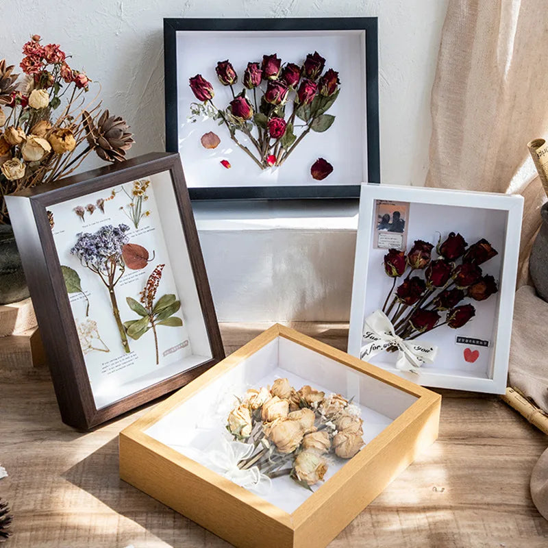 Wooden Shadow Box Photo Frame – Deep Display Frame for Home Decor