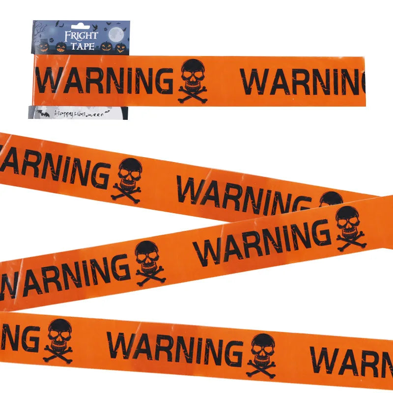 Halloween Skull Warning Tape Decoration
