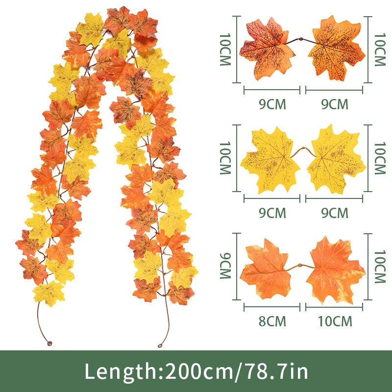 Artificial Maple Leaf Fall Decoration