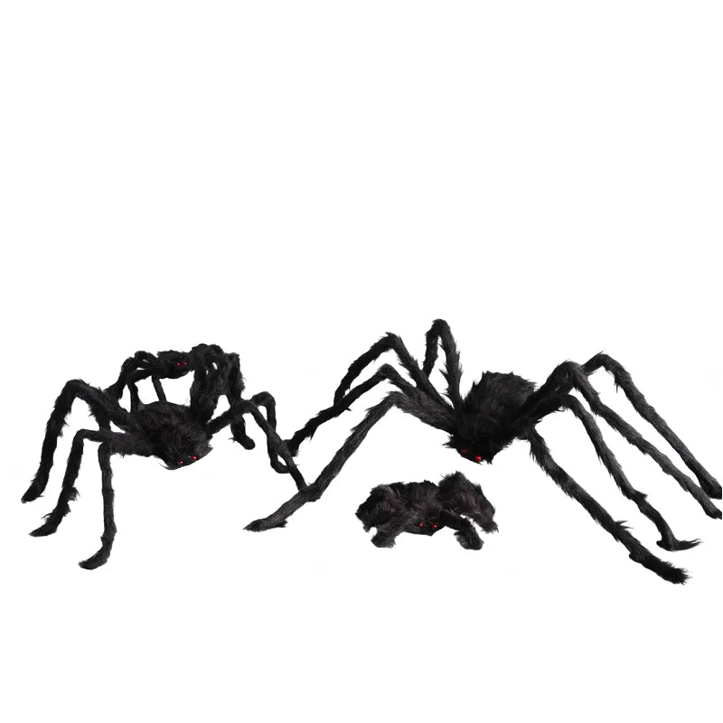 Giant Halloween Plush Spider Decoration – 30cm to 200cm