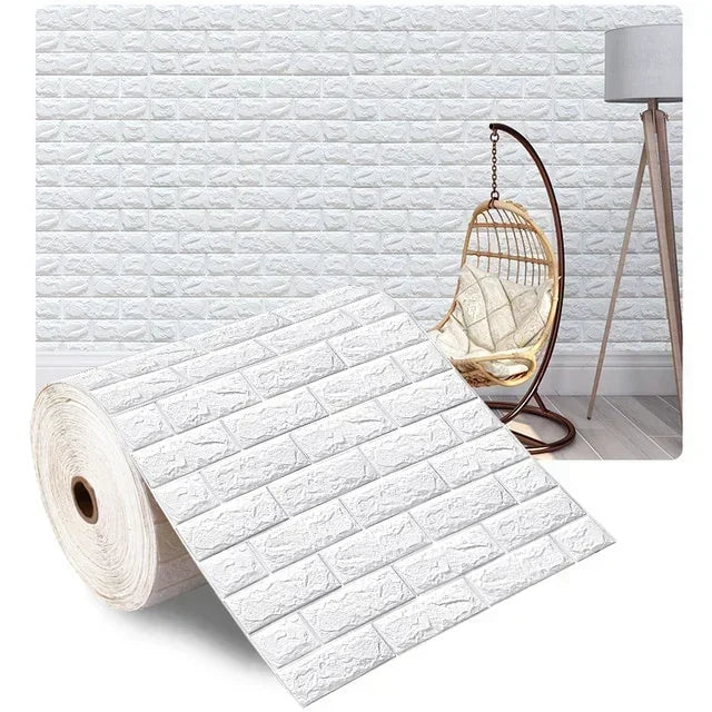 3D Foam Brick Wall Sticker – Self-Adhesive Waterproof Wallpaper