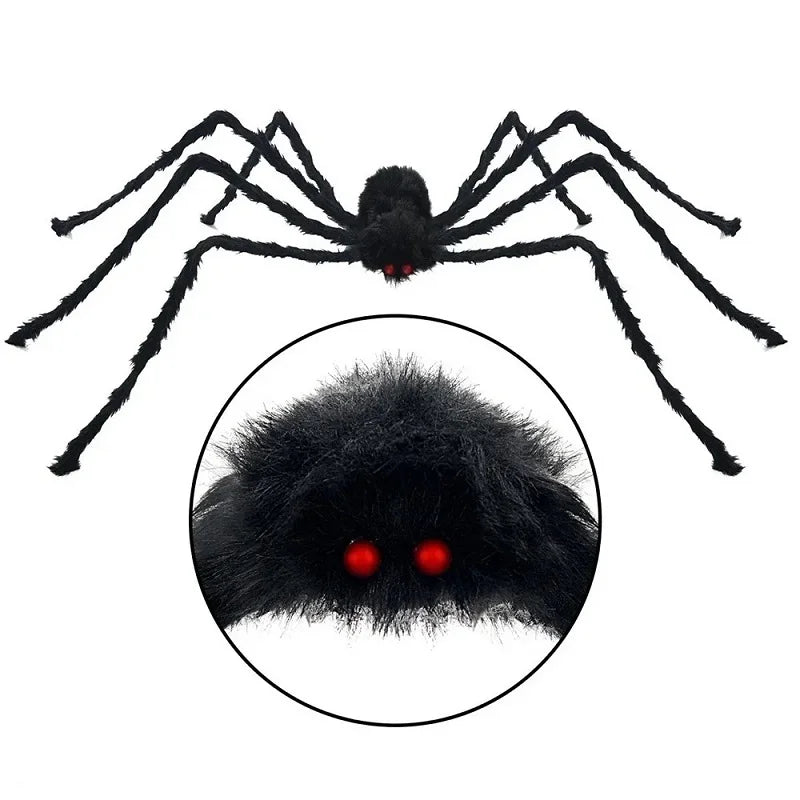 Giant Halloween Plush Spider Decoration – 30cm to 200cm