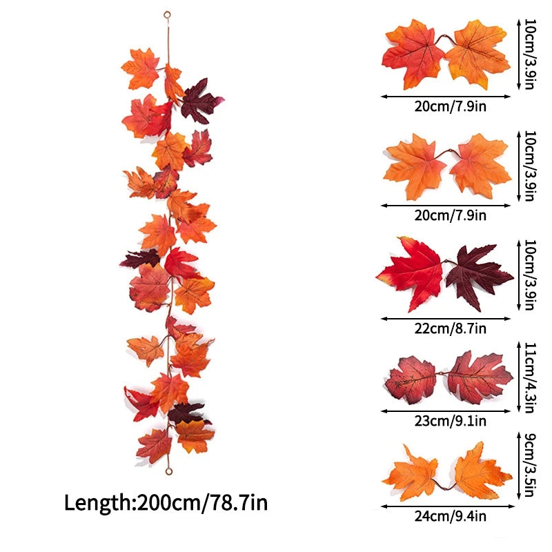 Artificial Maple Leaf Fall Decoration