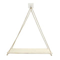 1pc Wood Hanging Shelve Swing Hanging Hemp Rope Wall Shelve Mounted Floating Home Living Room Plant Flower Pot Tray Storage