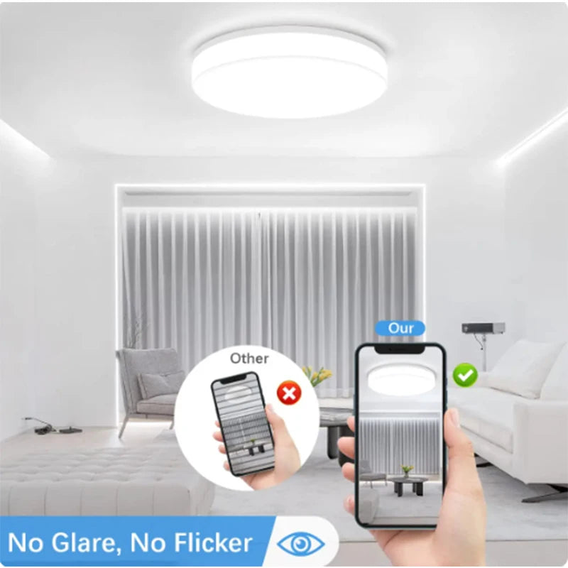 Ultra-Thin Round LED Ceiling Light – Modern Home Lighting