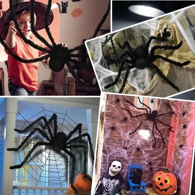 Giant Halloween Plush Spider Decoration – 30cm to 200cm