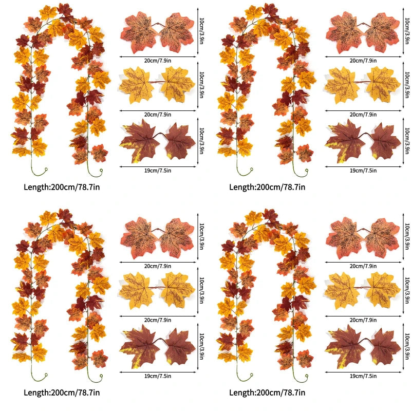 Artificial Maple Leaf Fall Decoration