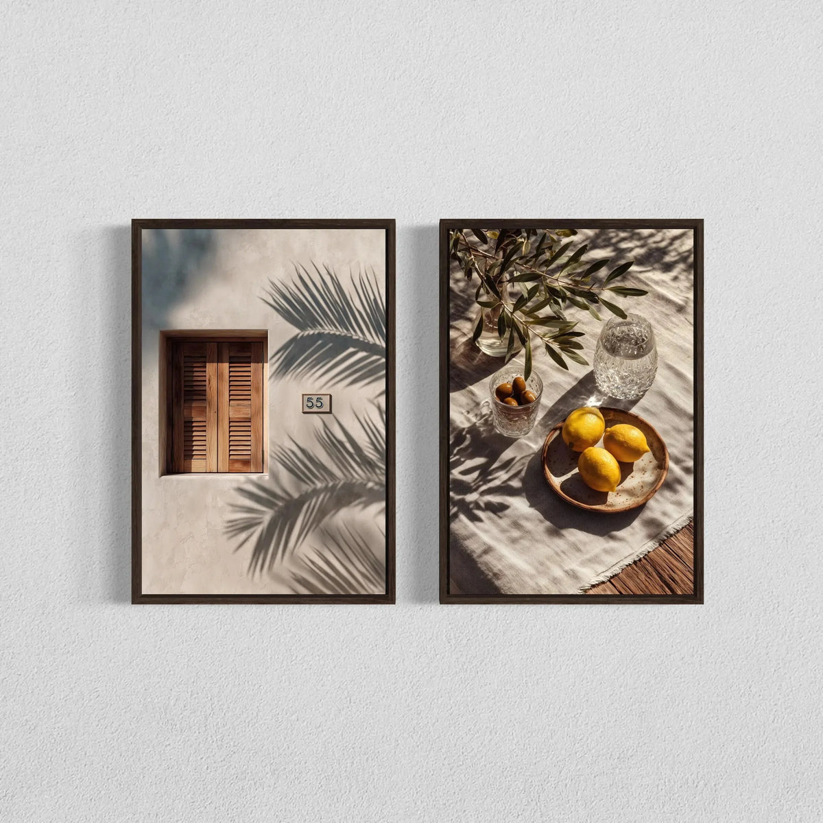 Botanical Canvas Wall Art – 2-Piece Set, Unframed Prints