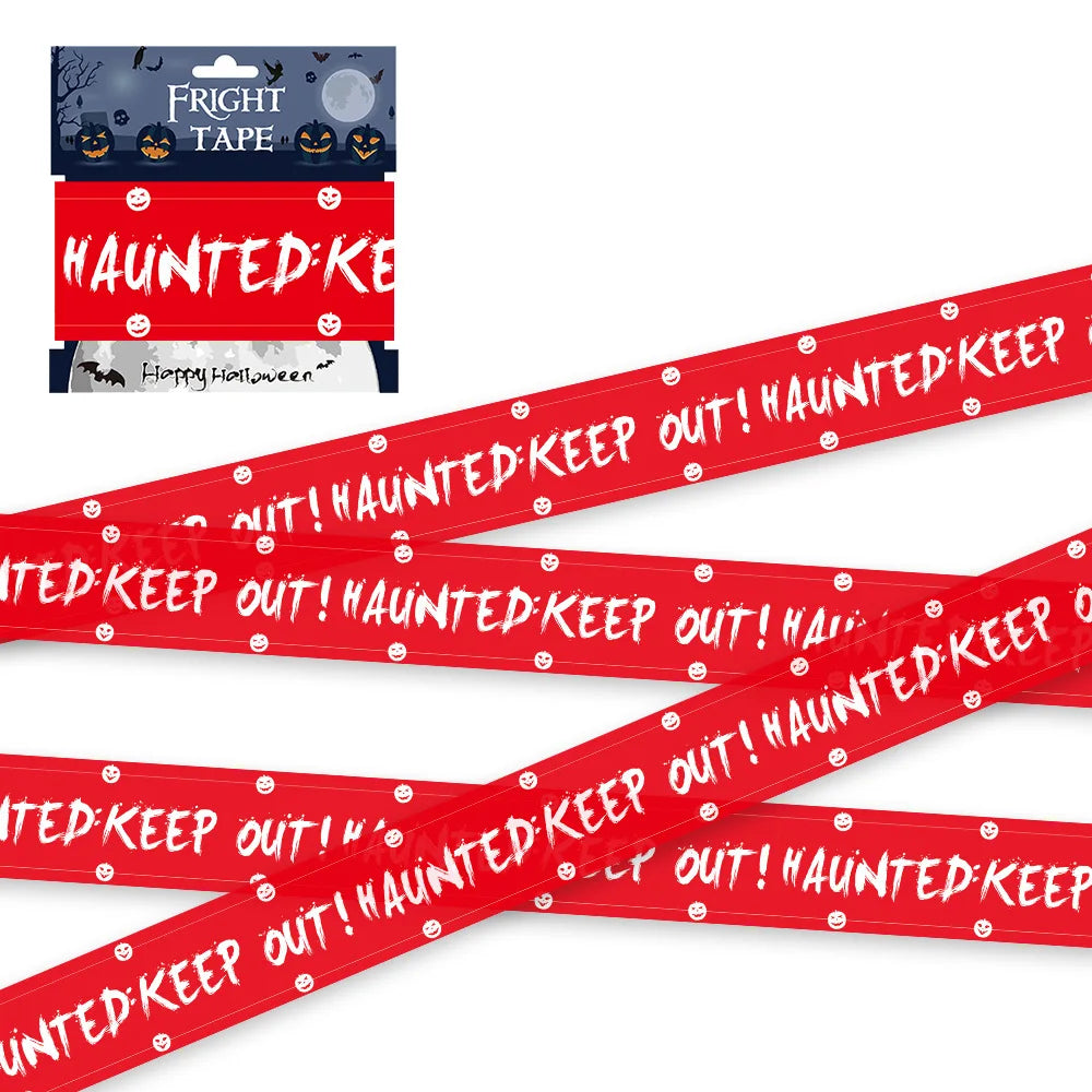 Halloween Skull Warning Tape Decoration