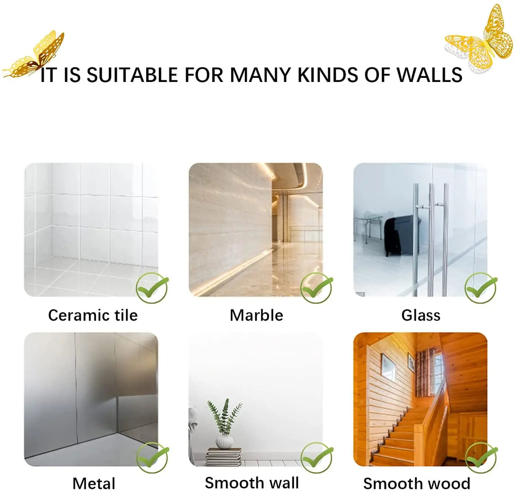 3D Butterfly Wall Stickers – 12-Piece Home Decor Set