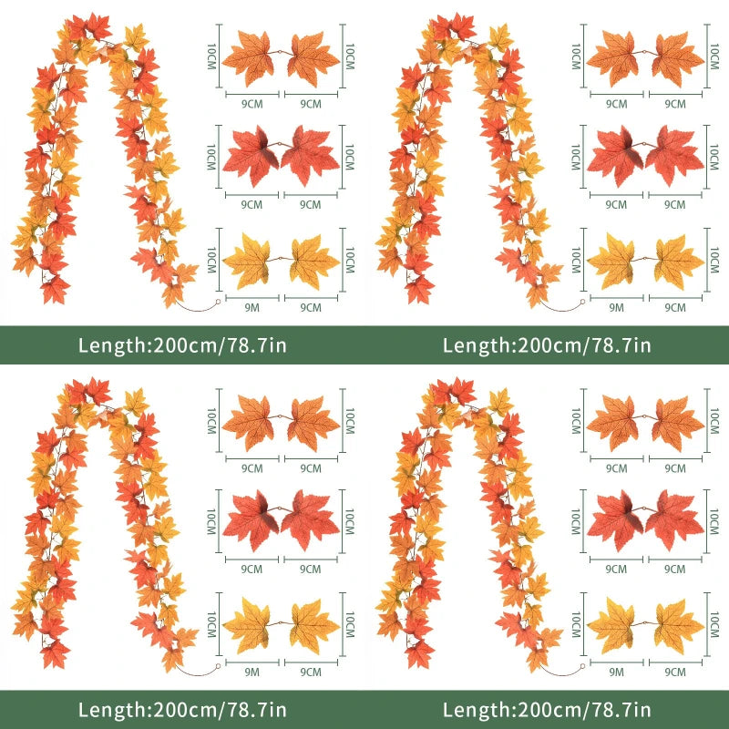 Artificial Maple Leaf Fall Decoration