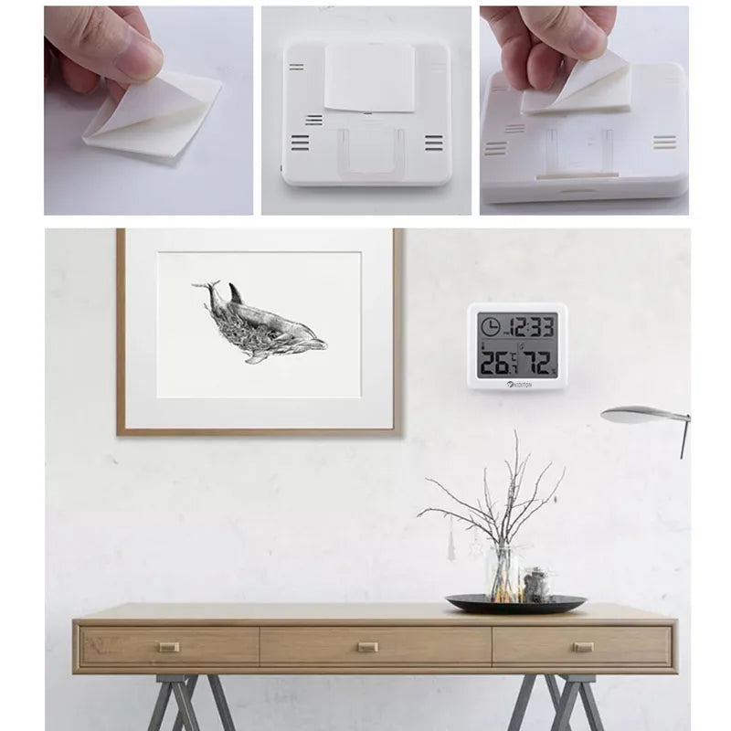 Digital Desk Clock with Temperature & Humidity Display
