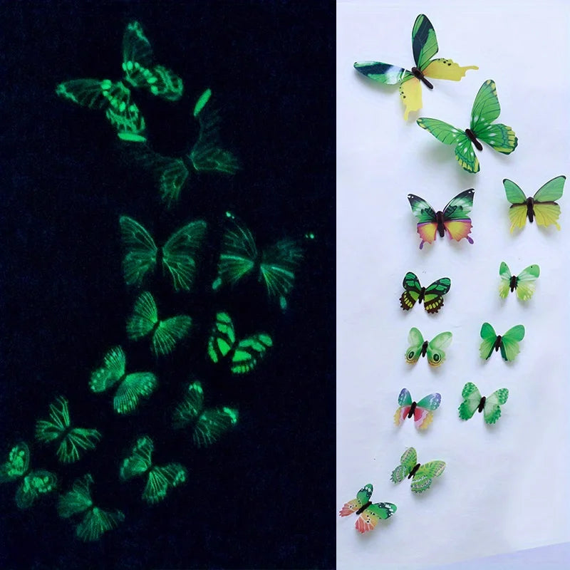 3D Butterfly Wall Stickers – 12-Piece Home Decor Set
