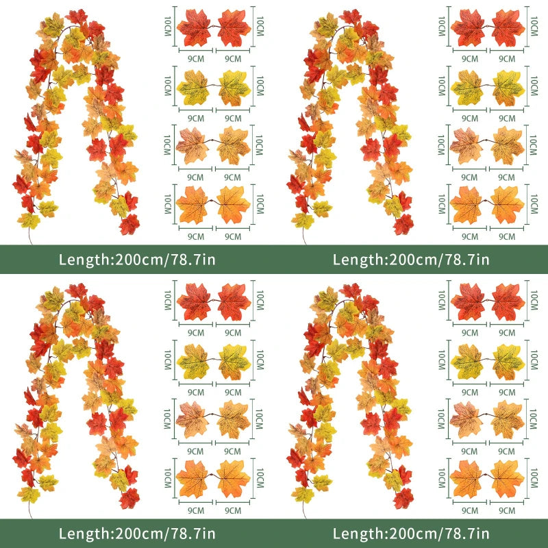 Artificial Maple Leaf Fall Decoration