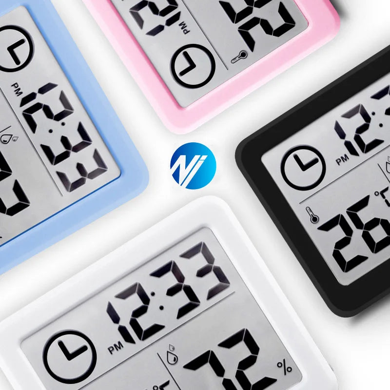Digital Desk Clock with Temperature & Humidity Display