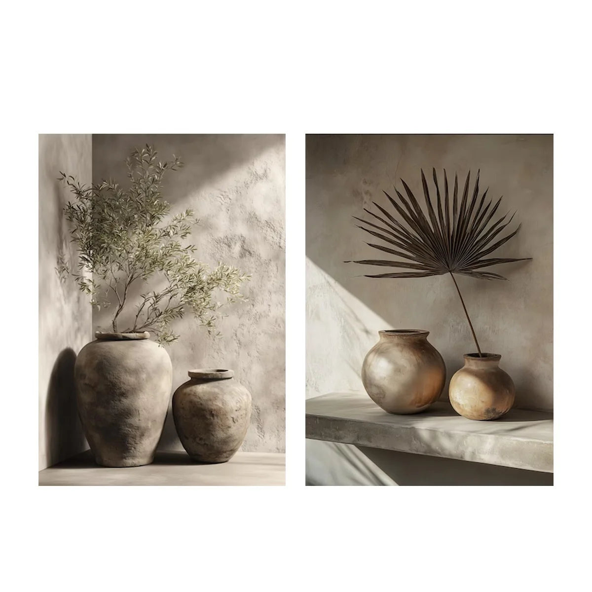 Botanical Canvas Wall Art – 2-Piece Set, Unframed Prints