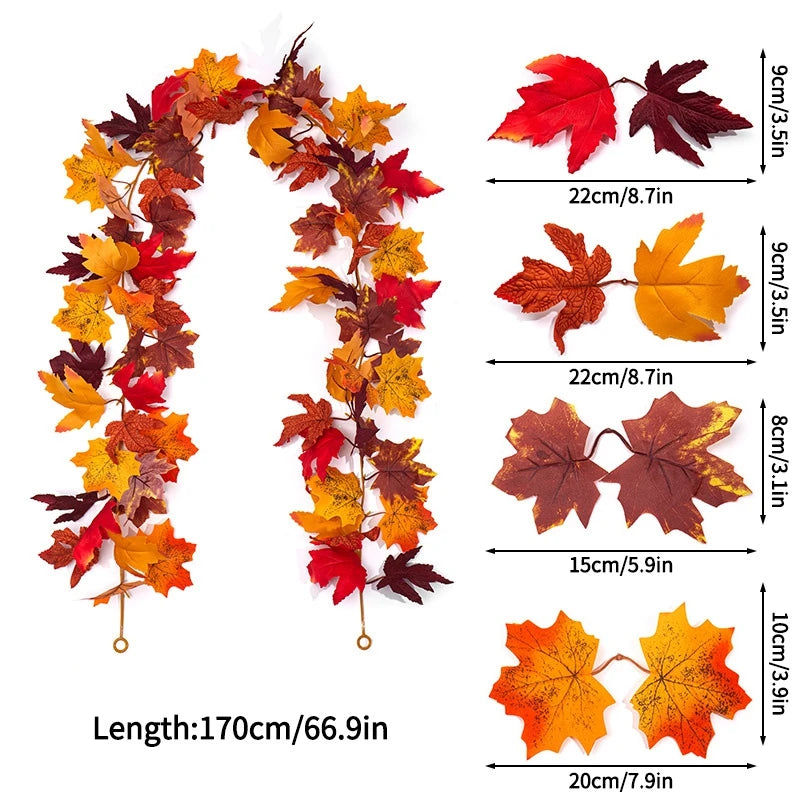 Artificial Maple Leaf Fall Decoration
