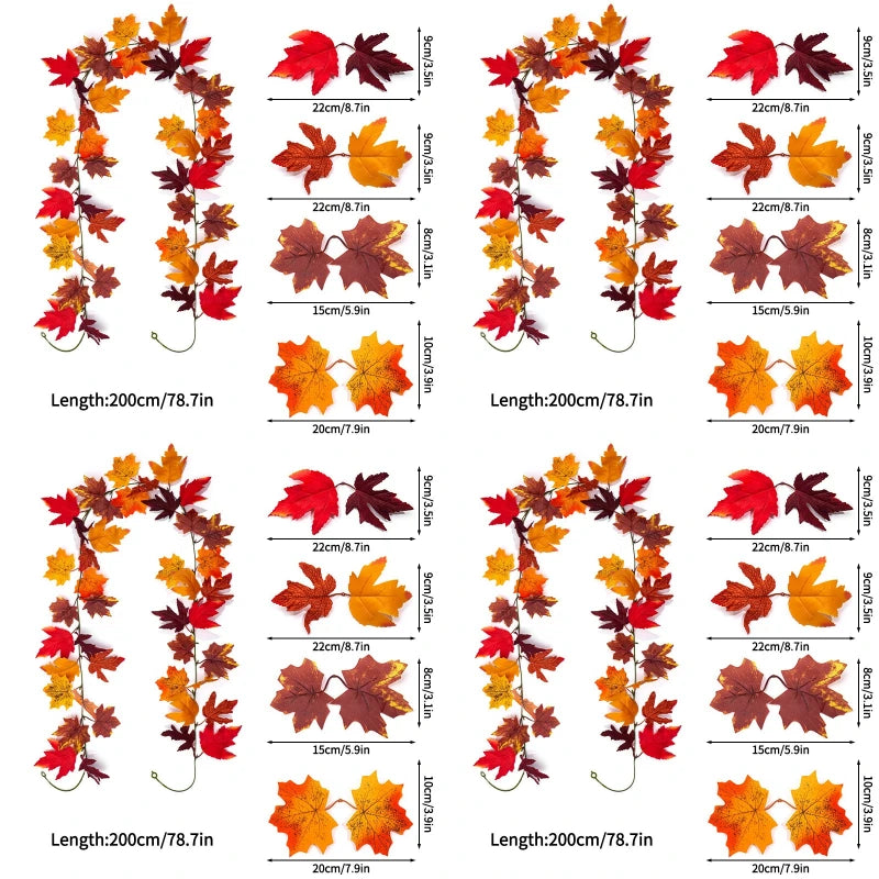 Artificial Maple Leaf Fall Decoration