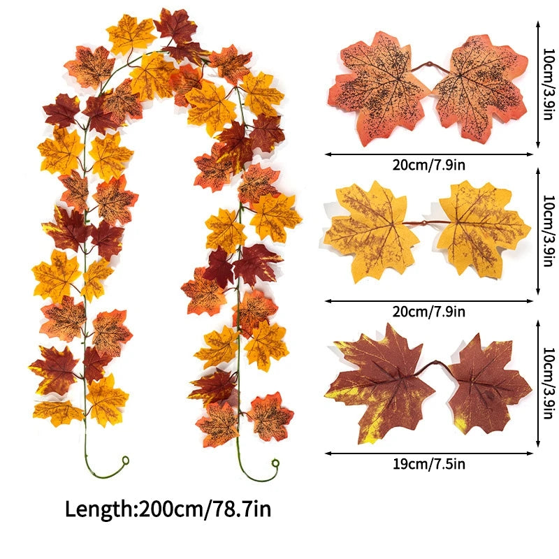 Artificial Maple Leaf Fall Decoration