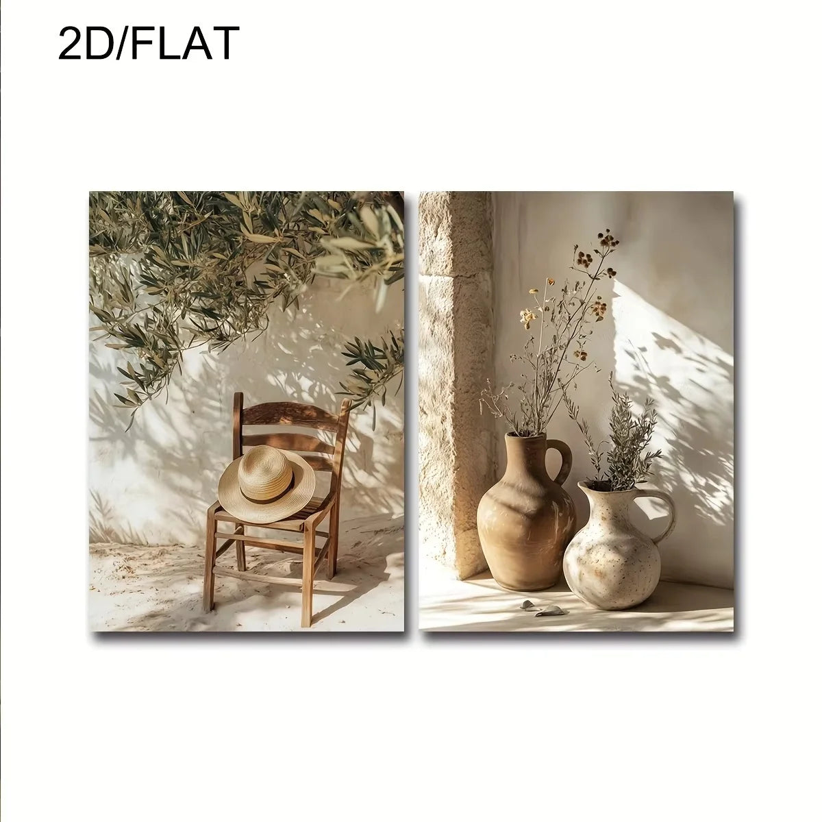 Botanical Canvas Wall Art – 2-Piece Set, Unframed Prints