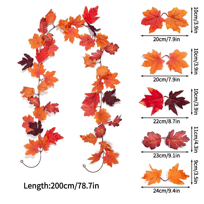 Artificial Maple Leaf Fall Decoration