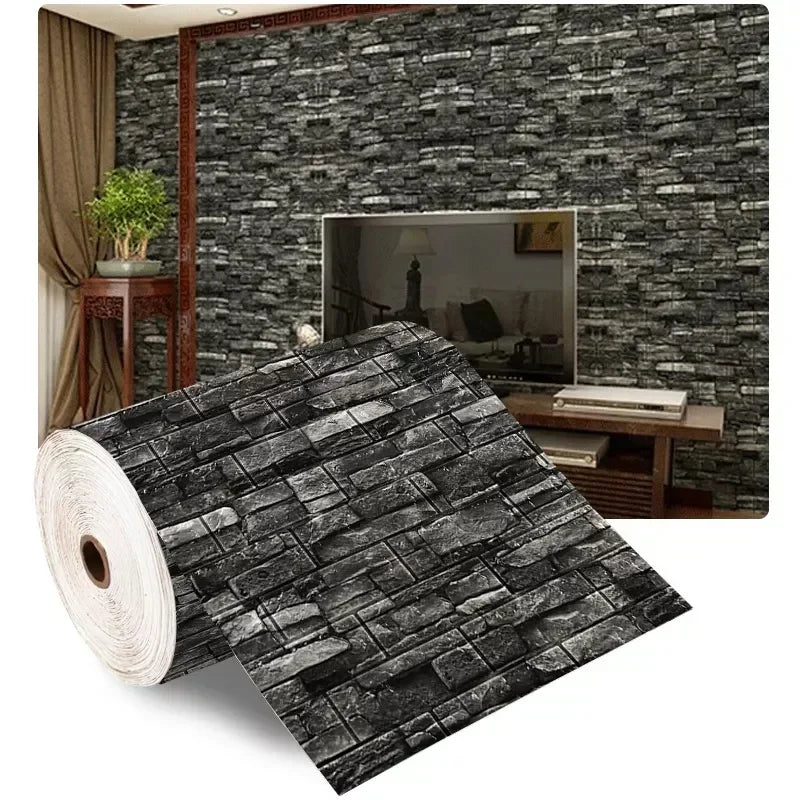 3D Foam Brick Wall Sticker – Self-Adhesive Waterproof Wallpaper
