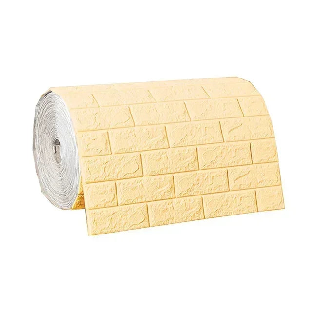 3D Foam Brick Wall Sticker – Self-Adhesive Waterproof Wallpaper
