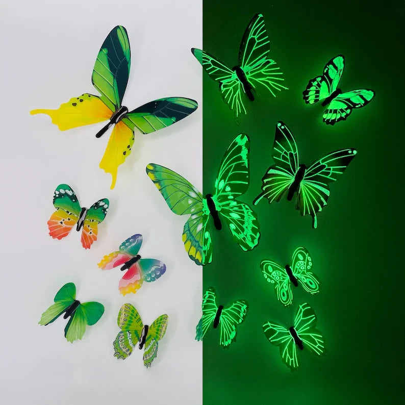 3D Butterfly Wall Stickers – 12-Piece Home Decor Set