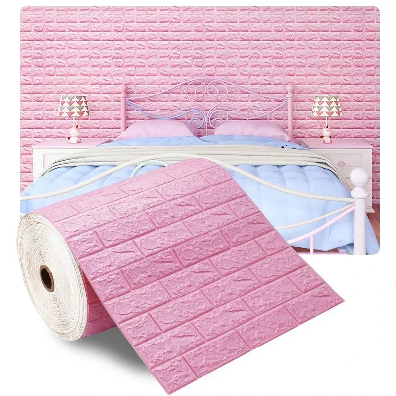 3D Foam Brick Wall Sticker – Self-Adhesive Waterproof Wallpaper