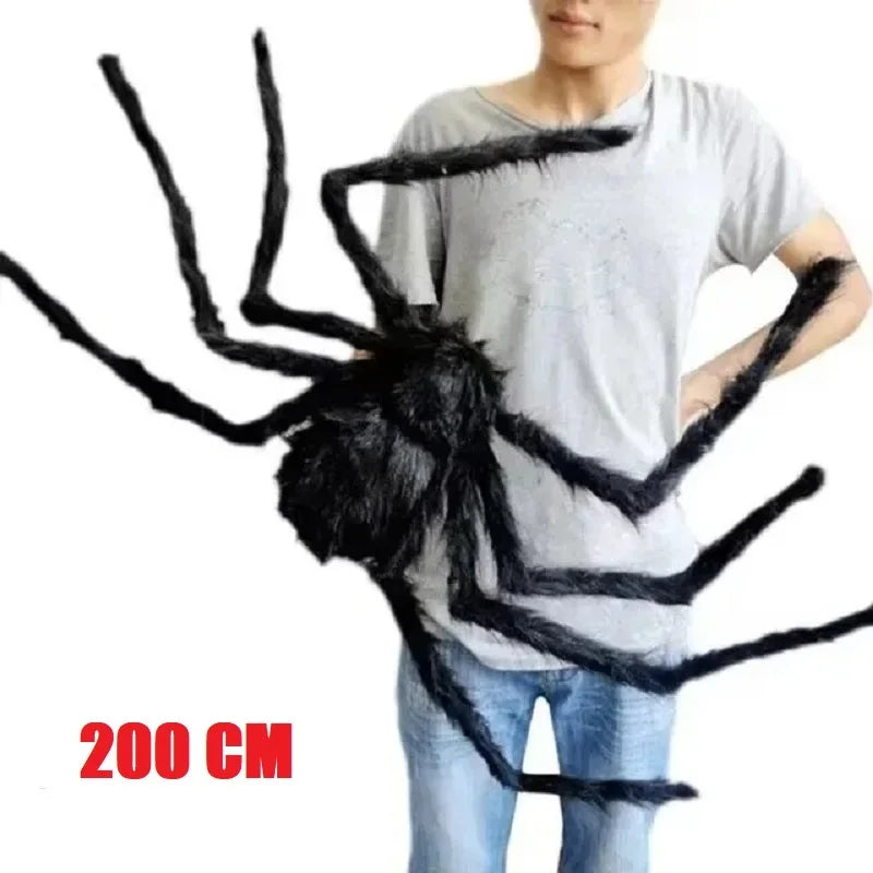 Giant Halloween Plush Spider Decoration – 30cm to 200cm