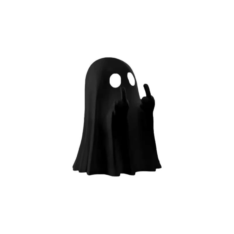 Middle Finger Ghost Statue – Halloween Novelty Decor