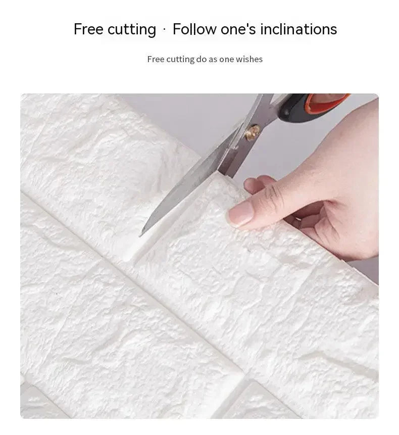3D Foam Brick Wall Sticker – Self-Adhesive Waterproof Wallpaper