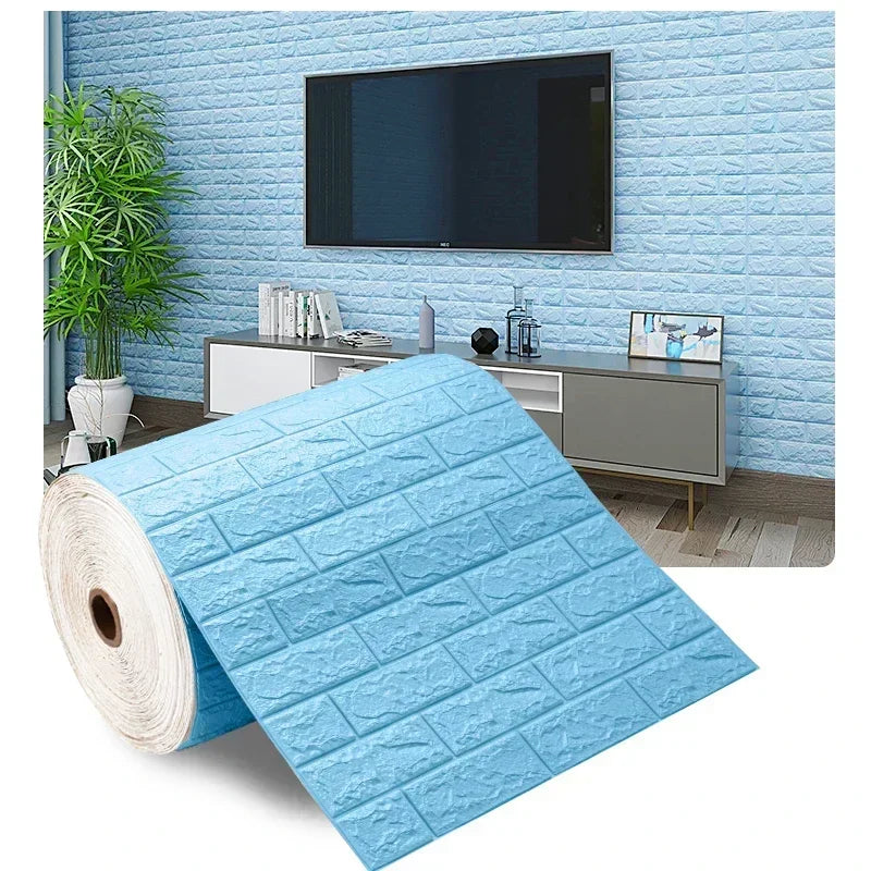 3D Foam Brick Wall Sticker – Self-Adhesive Waterproof Wallpaper