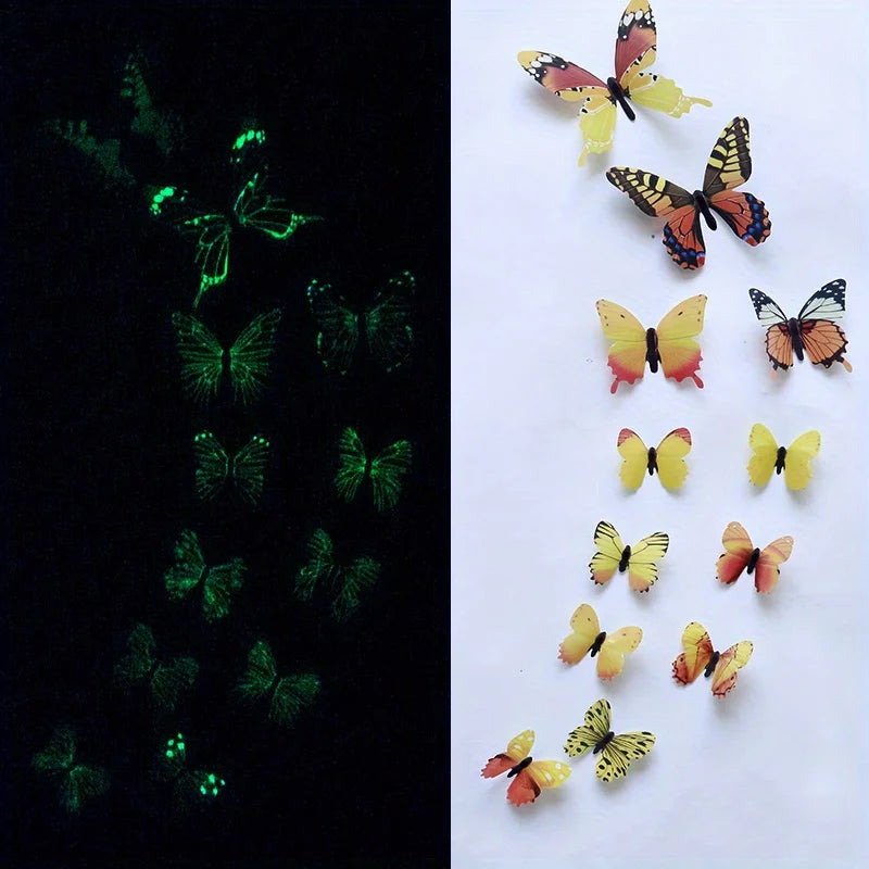 3D Butterfly Wall Stickers – 12-Piece Home Decor Set