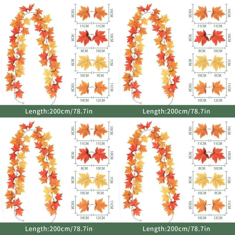 Artificial Maple Leaf Fall Decoration