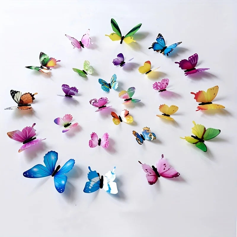 3D Butterfly Wall Stickers – 12-Piece Home Decor Set