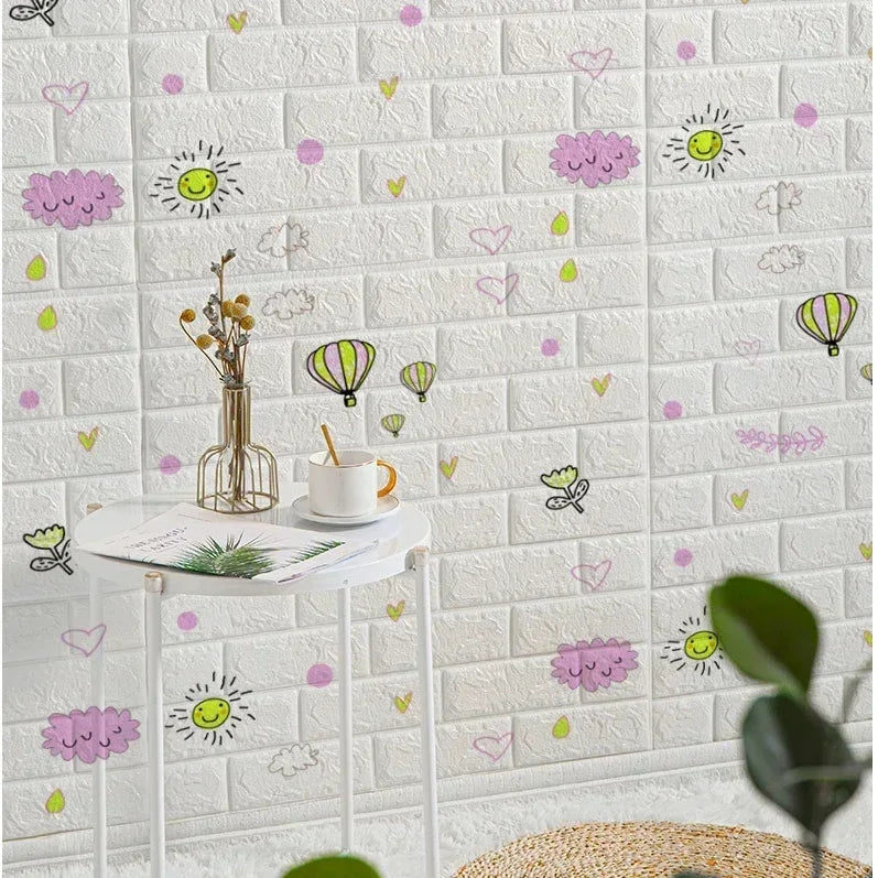 3D Foam Brick Wall Sticker – Self-Adhesive Waterproof Wallpaper