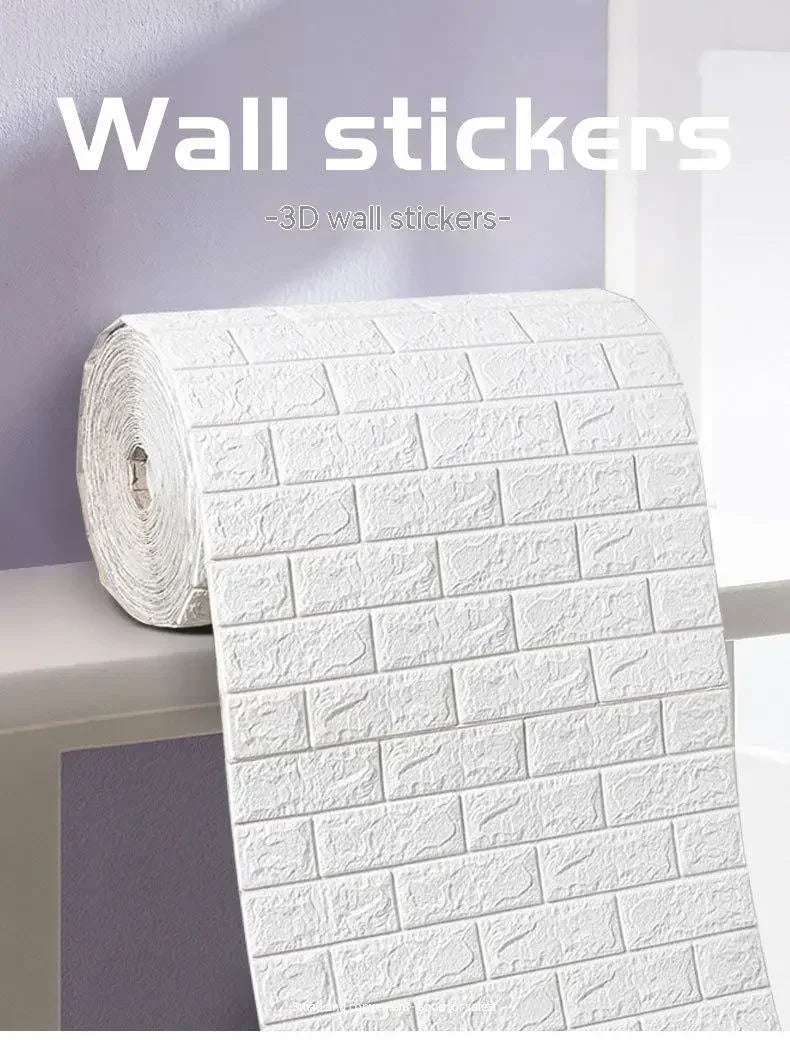 3D Foam Brick Wall Sticker – Self-Adhesive Waterproof Wallpaper