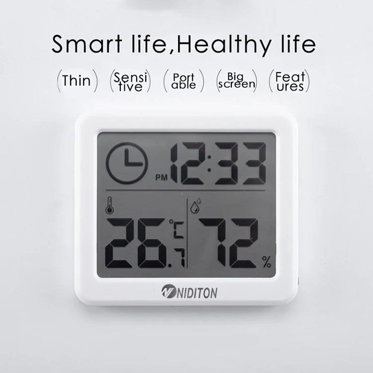 Digital Desk Clock with Temperature & Humidity Display