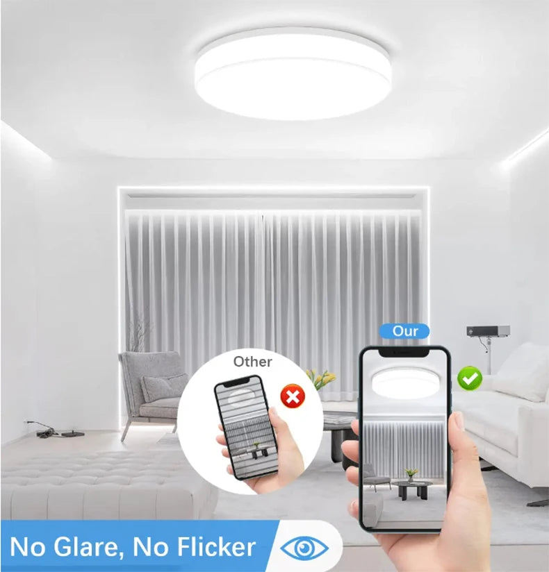 Ultra-Thin Round LED Ceiling Light – Modern Home Lighting